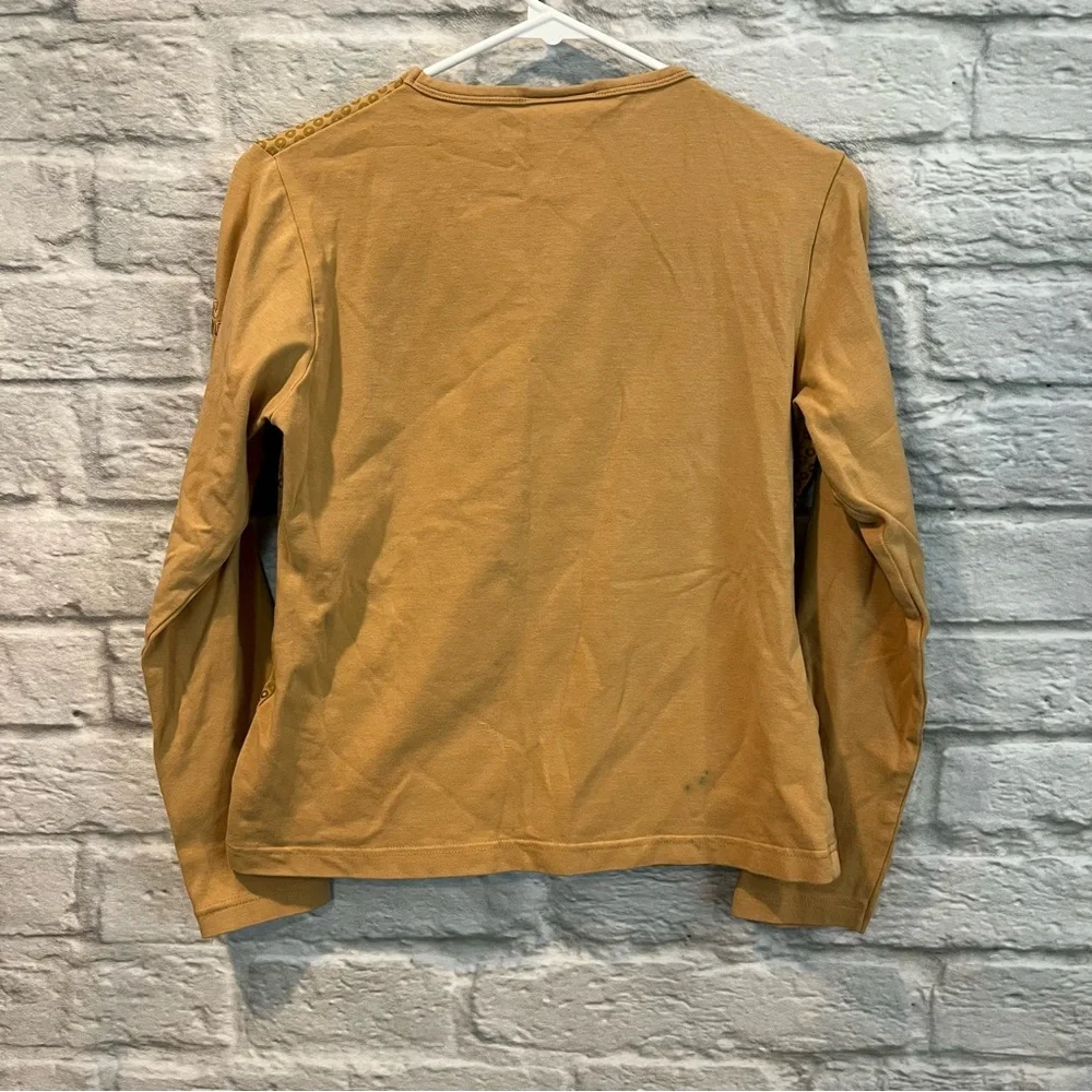 Vintage Fendi Women’s 6 Glittery Union Jacket Fitted Long Sleeve Top (AS IS) - Picture 2 of 12